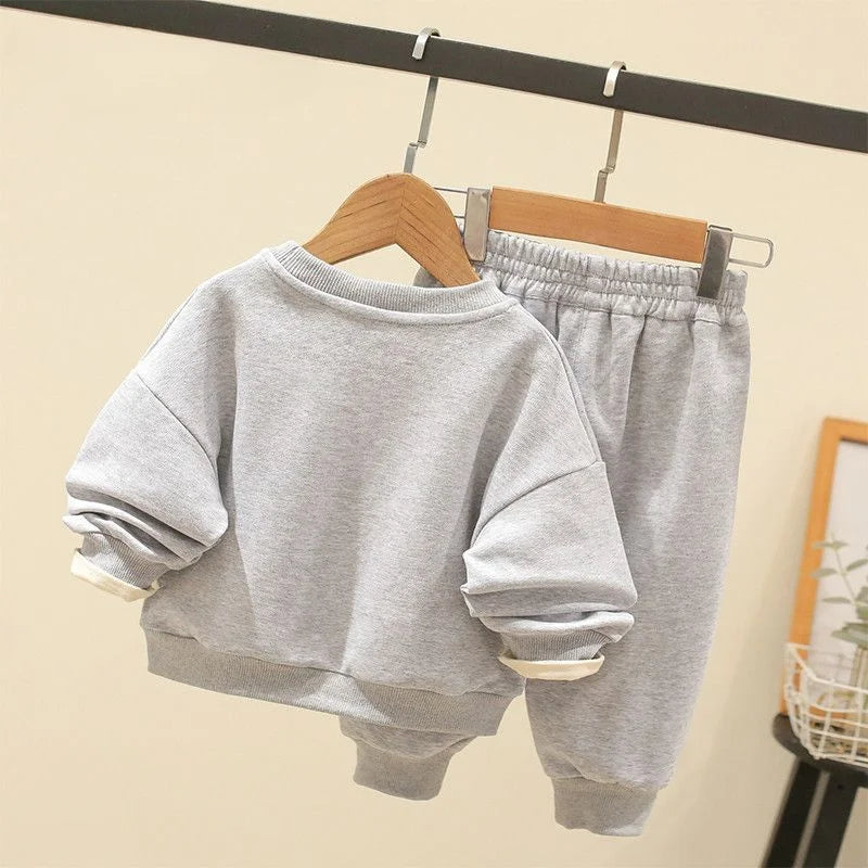 Autumn Kid Boy Clothes Set Cartoon Printed Sweatshirts Pullover Top and Pants Bottom 2pcs Suit Children Girls Outfits Tracksuits.