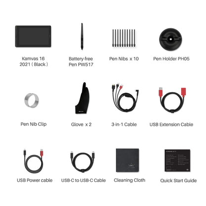 HUION New Arrival Kamvas 16(2021) Graphics Drawing Monitor Battery-free Digital Pen Tablet For Win/MAC And Android 120%s RGB.