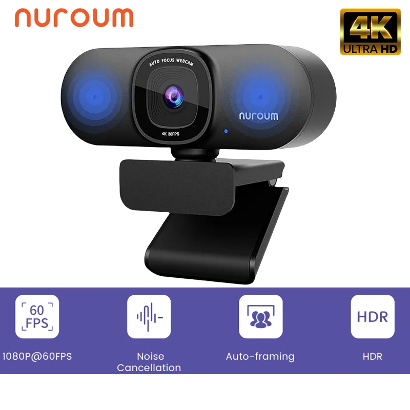 Nuroum V11 High Quality 1080p 60fps Full Hd Plug And Play Computer Usb Web Camera Mini Webcam 2K For Pc Laptop With Microphone