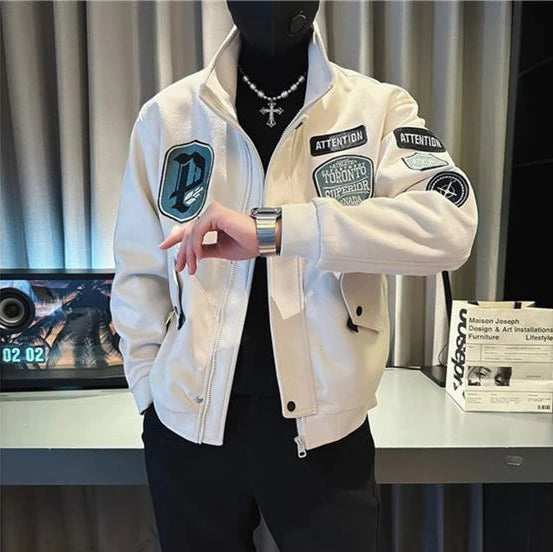 Male Bomber Jackets Stand Collar Short Korean Reviews Many Original Brands Men's Quilted Padded Coats Winter Casual Stylish Work.