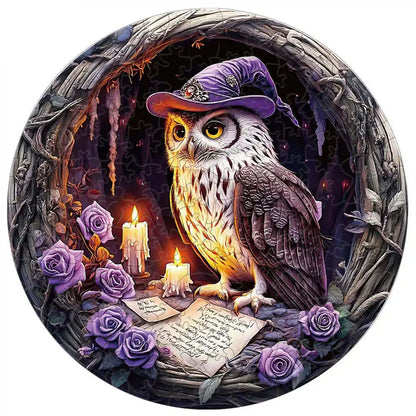 Wooden Animal Jigsaw Puzzle for Adults Kids Toy Circular Puzzle Puzzles Set Birthday Gift Brain Teaser Family Interactive Game.