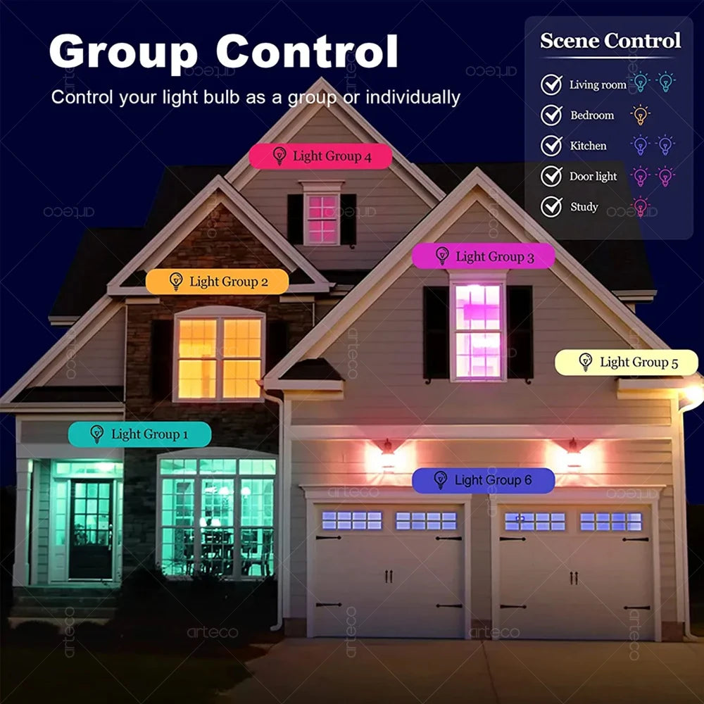 EWelink E27 E14 GU10 Smart Bulb WiFi Zigbee, dimmbare LED-Glühbirne RGB CW-Lampe funktioniert mit Alexa Amazon Google Home Yandex Alice.