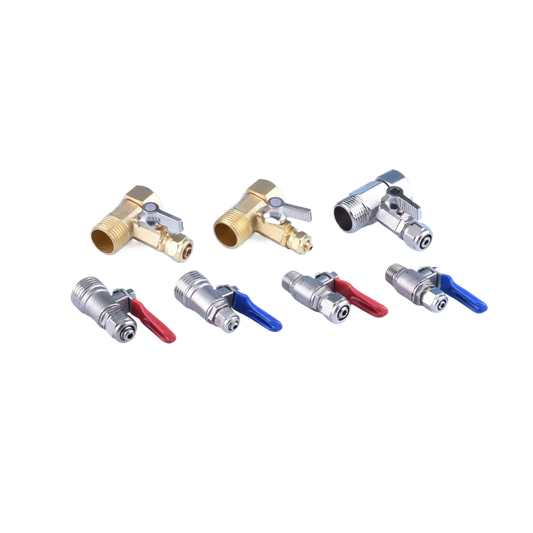 1/4" 1/2"BSP RO Water Filter Inlet Tee Type Ball Valve Stainless steel Brass Fitting Parts Male Female Thread Quick Connector
