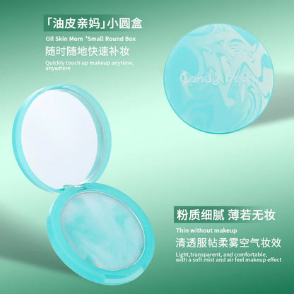 CandyBella Emerald Green Pressed Powder - Oil Control Finisher & Bronzer, Lightweight Invisible, Buildable Natural Contour, New!.