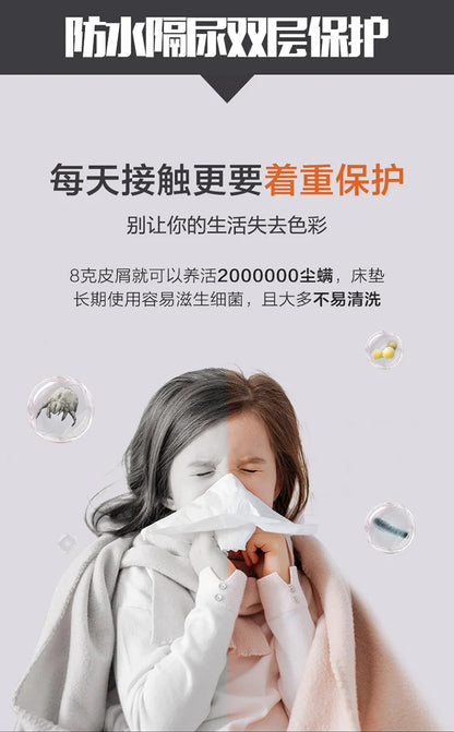 Waterproof Thicken Mattress Cover Quilted Latex Mat Bed Covers Pad Skin-Friendly Fitted Sheet Protector Bedspread150/160/180x200.