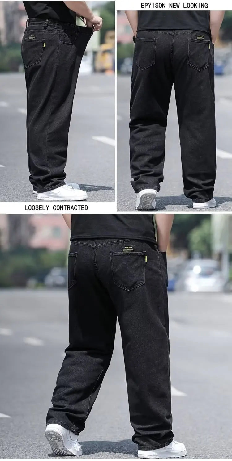 Oversize Jeans for Man Male Jeans Pants Denim Pants Men's Jean Big Size Baggy Y2k Mens Cargo Black New Wide Leg Trousers.