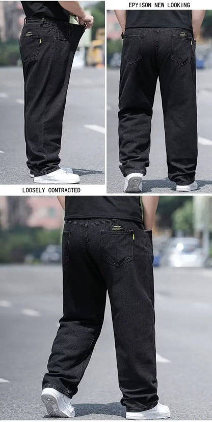 Oversize Jeans for Man Male Jeans Pants Denim Pants Men's Jean Big Size Baggy Y2k Mens Cargo Black New Wide Leg Trousers.