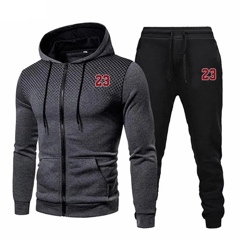 Men's Hooded Tracksuit Casual Hot Sale Single Piece Sports Zipper Sweatshirts and Sweatpants Comfort Outdoor Jogging Sport Daily.