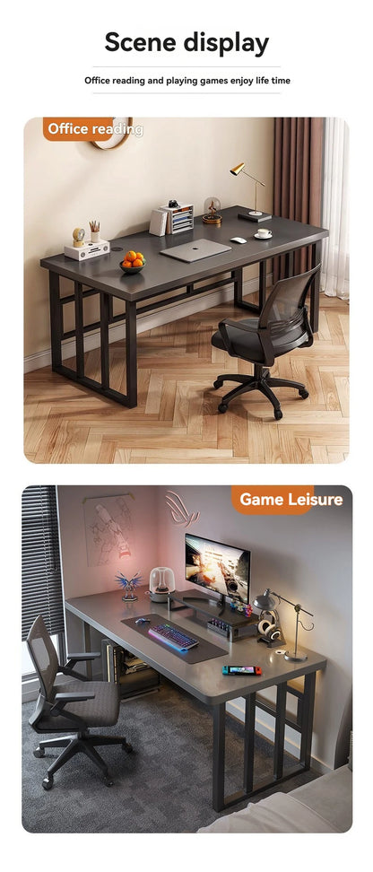 Computertisch, Desktop, Schlafzimmer zu Hause, Schülerlernen, Schreiben, Internet-Netzwerk, roter E-Sport-Schreibtisch, Miethaus, einfaches Büro