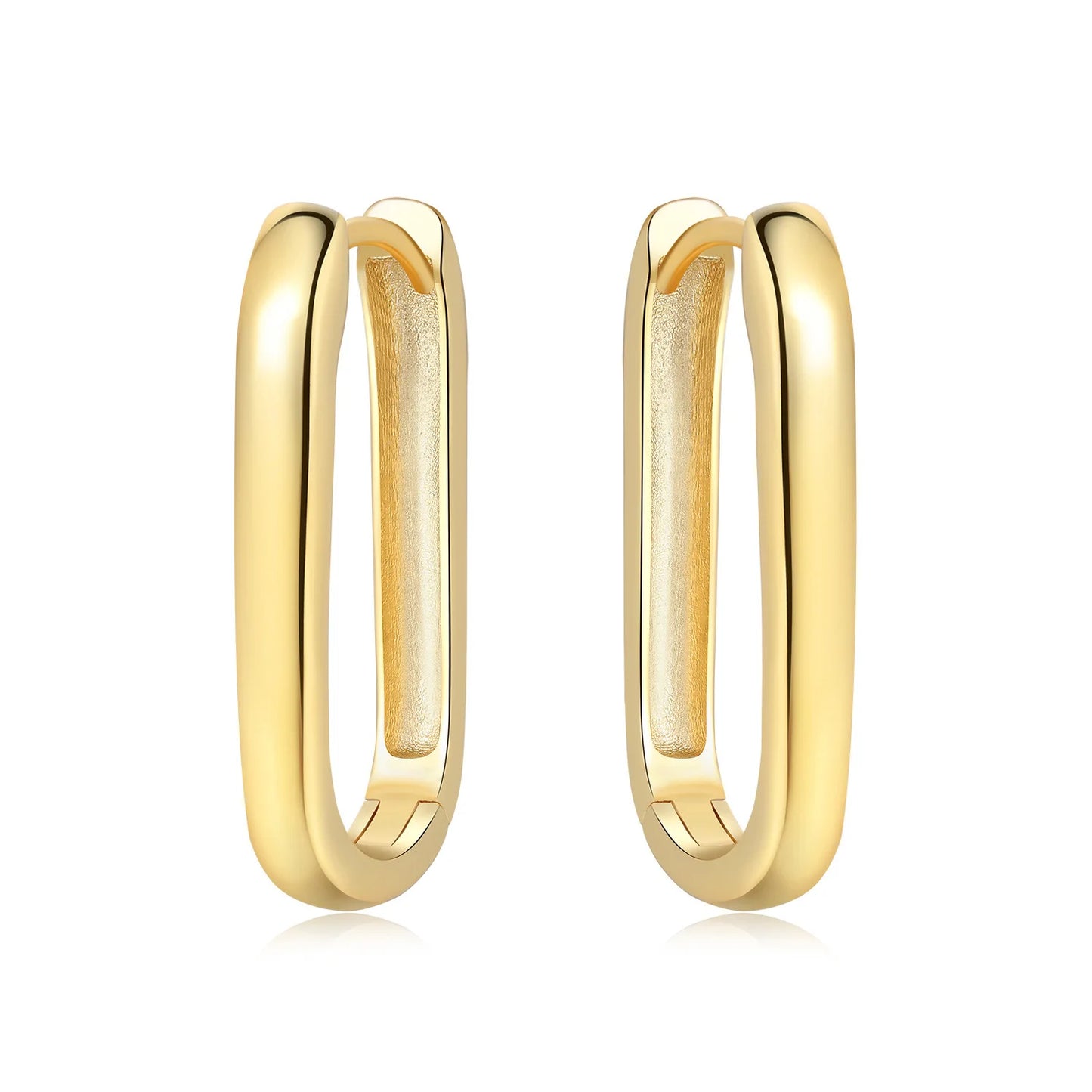 Original 2025 S925 Sterling Silver Zircon 18K Gold Lining Vintage Hoop Earrings for Women Birthday Party Wedding Gift Jewellery