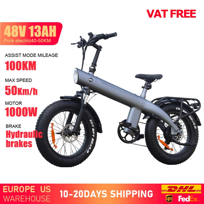 HX Q3 e bike 2000W electric bike 48V 20AH Adult E bike 20Inch Tire Off-Road fatbike City Electric bicycle  Mountain e bikes