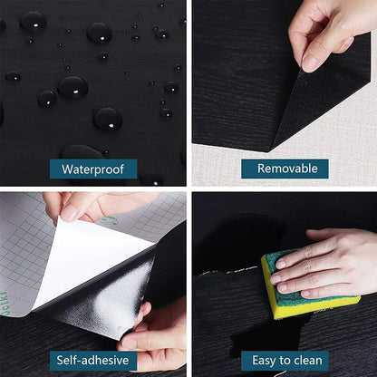 Holzmaserung DIY Aufkleber PVC selbstklebende wasserdichte Tapeten Renovierung Möbel Wandaufkleber Home Decor klebrige Papieraufkleber