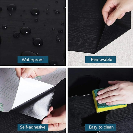 Holzmaserung DIY Aufkleber PVC selbstklebende wasserdichte Tapeten Renovierung Möbel Wandaufkleber Home Decor klebrige Papieraufkleber
