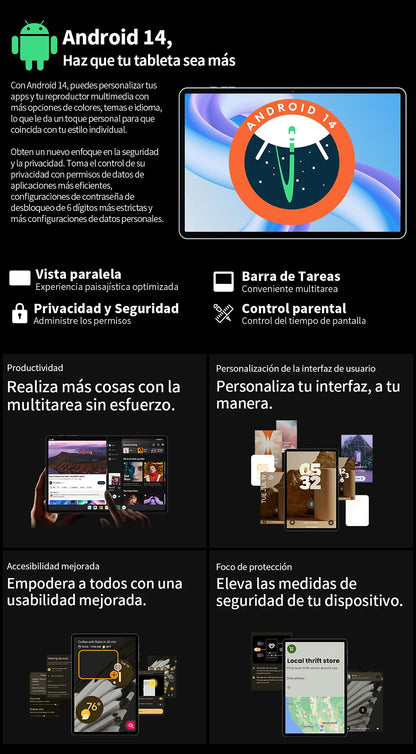 【New】Teclast T60 Plus 12 Inch Tddi 90Hz 2K Screen 2000X1200 Android 14 Widevine L1 Mtk Helio G88 (6Gb Ram+10Gb Expansion)16Gb/128Gb 8000Mah Battery 4g Lte Dual Sim Tf up to 1Tb.