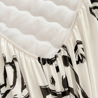 Quilted Mattress Cover For Kids Single/Double Size Rabbit Printing cubre colchón 200X220cm Anti-Mite 매트리스커버 Queen/King Size 매트리스