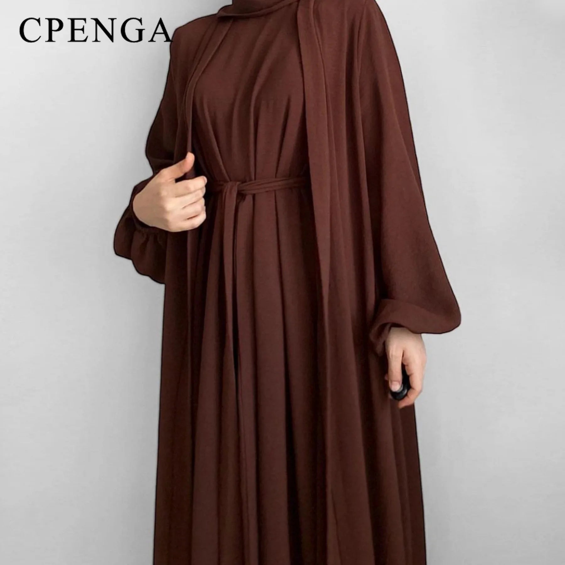 2024 New Muslim Sets for Women Ramadan Prayer Dress Modest Dresses Eid Dubai Abaya Female Islam Clothing Elegant Party Clothes.