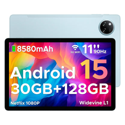 DOOGEE Tab A9 Pro+ Tablet PC Android 15 Dual Speakers 11'' Screen 30GB RAM (6GB+24G) 128GB 8580mAh Battery Widevine L1 Smart Pad