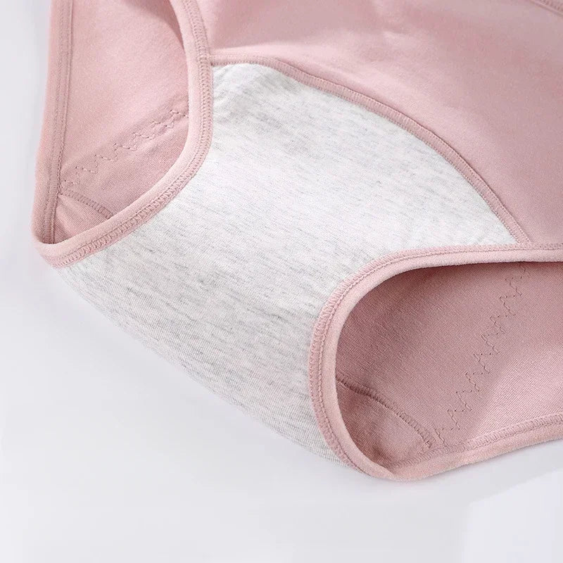 L-8XL Plus Size Leak Proof Menstrual Panties for Women Cotton Underwear with Waterproof and Breathable Design for Periods.