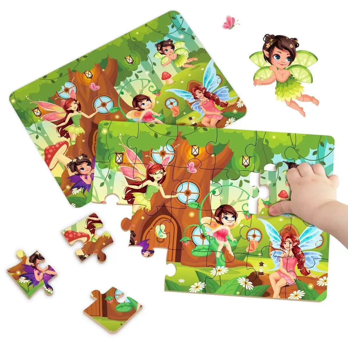 Kids Cartoon Animal Jigsaw Puzzles Montessori Educational Toys Parent-Child Theme Game Paper Educational Gift for Children