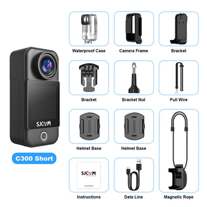 SJCAM C300 Pocket Action Camera 4K FHD With Long Battery Life Video 30M Waterproof 5G WiFi Camera Sport Action Cam