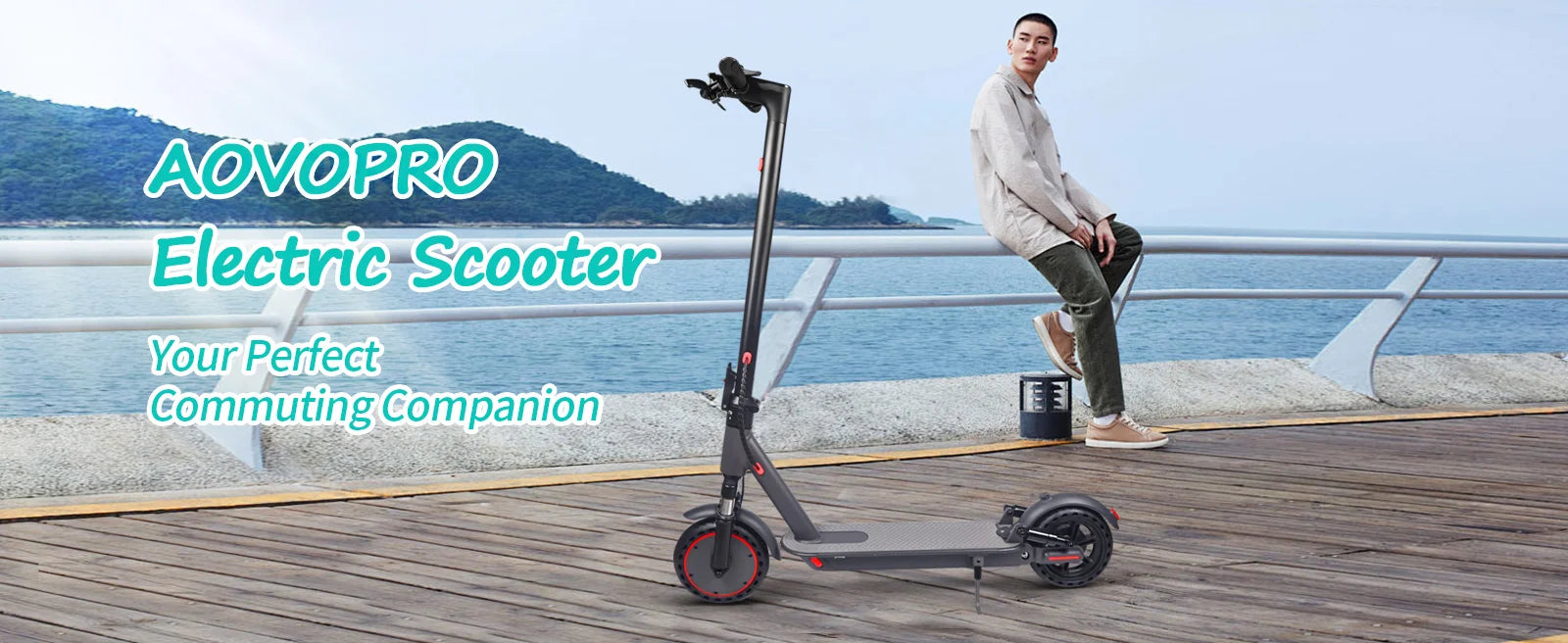 AOVOPRO HP07 Electric Scooter 600W Instantaneous Maximum Power 31KM/H 36V10.5Ah 35KM with Turn Signal Shock Absorption EScooter.