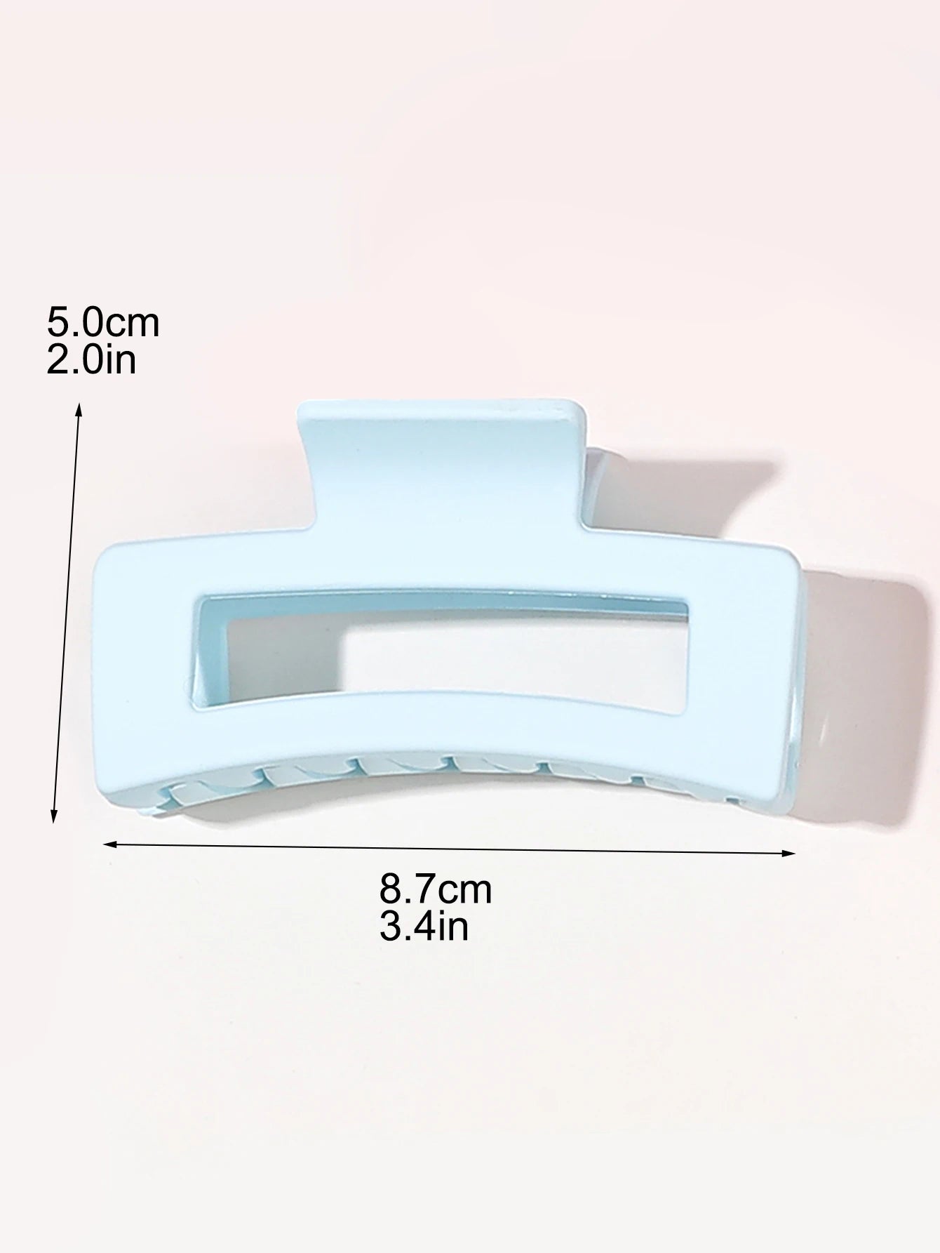 Big Hair Claw Clips Ice Cream Color 6 Pcs for Thick Hair,Square Hair Clips for Women Rectangle Nonslip Acrylic Banana Jaw Clips.