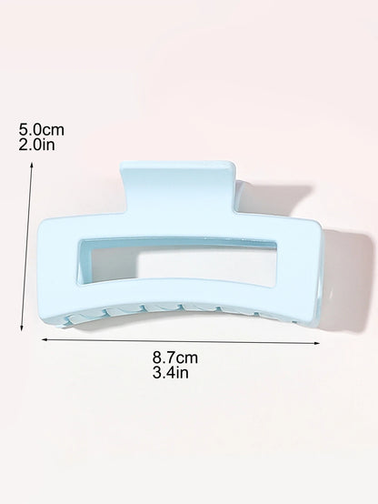 Big Hair Claw Clips Ice Cream Color 6 Pcs for Thick Hair,Square Hair Clips for Women Rectangle Nonslip Acrylic Banana Jaw Clips.