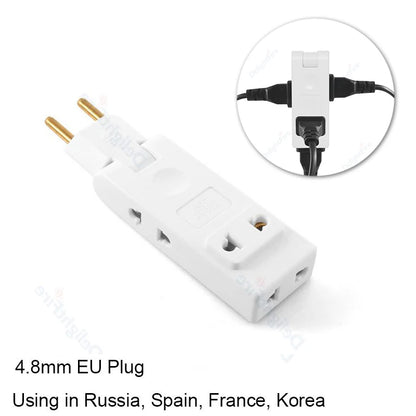 4-in-1 EU-Stecker-Verlängerungssteckdose, faltbar, Frankreich, Deutschland, Spanien, Steckerkonverter, AC-Steckdose, US-zu-EU-Stecker-Adapter, Steckdosen.