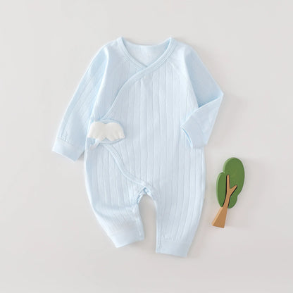 AYNIGIELL Frühling und Herbst 0-6 Monate Baby Strampler Neugeborene Mädchen Jungen 100 % Baumwolle Langarm Kleidung Säuglingsoverall.