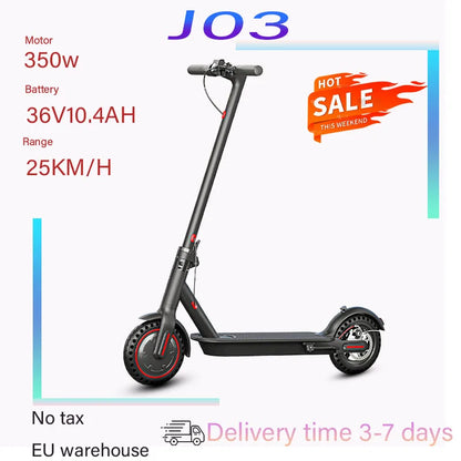 J-03 Electric scooter 350W peak power 36V10.4AH battery foldable electric scooters adults city travel portable E-type scooter.