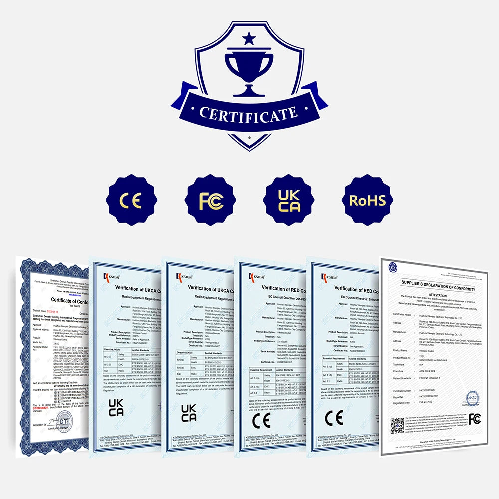 Drahtlose Fernbedienungssteckdose 220 V 110 V EU FR Smart Plug, 50 m Reichweite, Steckdose 15 A für Haushaltsgeräte-Lichtventilator.