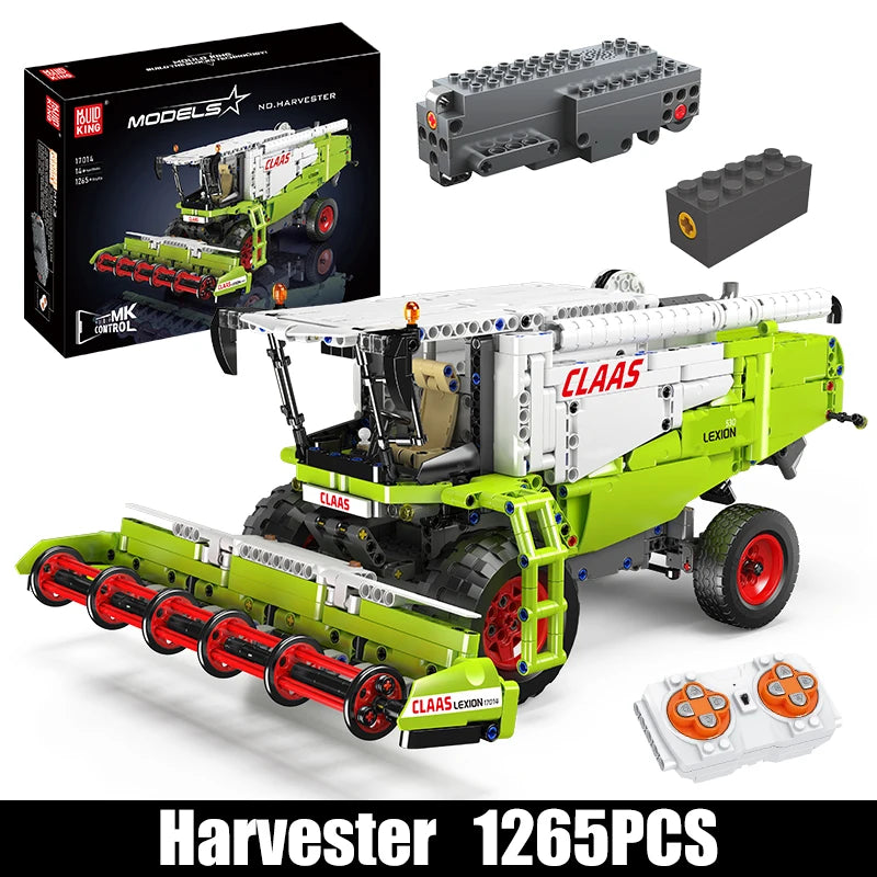Mould King 17014 Technical Truck Toys The APP&RC Control Harvester Model Assembly Engineering Buiding Block Kids Christmas Gift.