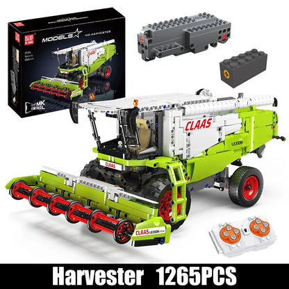 Mould King 17014 Technical Truck Toys The APP&RC Control Harvester Model Assembly Engineering Buiding Block Kids Christmas Gift.