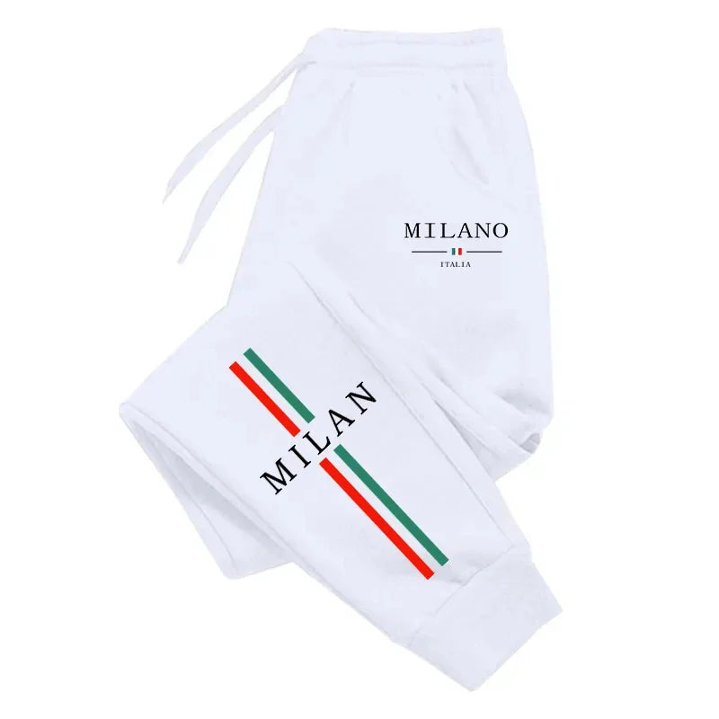 2025 Hot Sale Milan City Printed Jogger Pants High Quality Men's Autumn Winter Casual Sports Sweatpants Outdoor Running Wear.