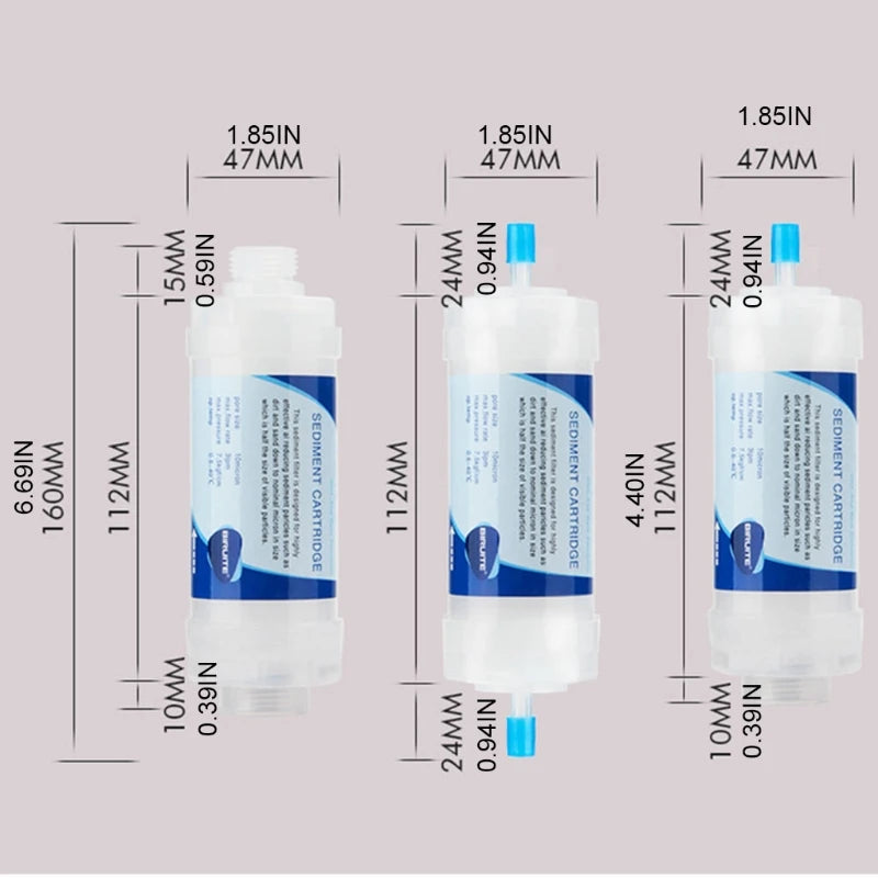 Home Water Filter Sediment Filter Cartridge Replacement Maximum Flow 30 lpm Operating Temp 33.08º F to 104ºF