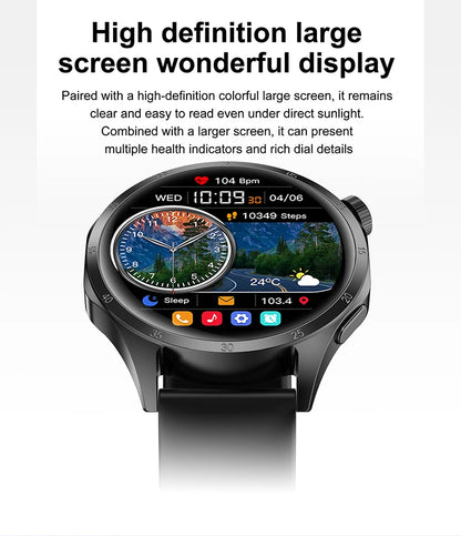 2025 New Men GPS Smart Watch 360 * 360 AMOLED Screen Bluetooth Call NFC Heart Rate Monitoring IP68 Waterproof SmartWatch for Men.