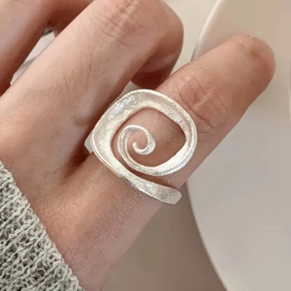 PANJBJ 925 Sterling Silver Geometry Crystal Ring For Women Ellipse Exaggerated Punk Water Drop Open Jewelry Gift Dropshipping