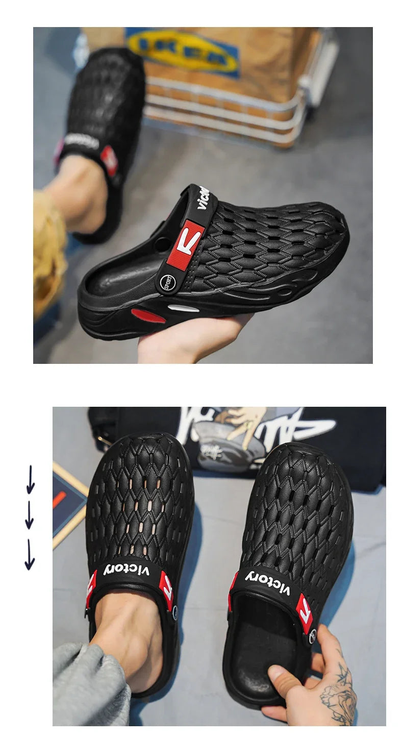 Flat Sandals Men Shoes 2025 Slippers Men Garden Platform Sandals Man Summer Sandals Male Sneakers Outdoor Flip Flops Home Clogs.