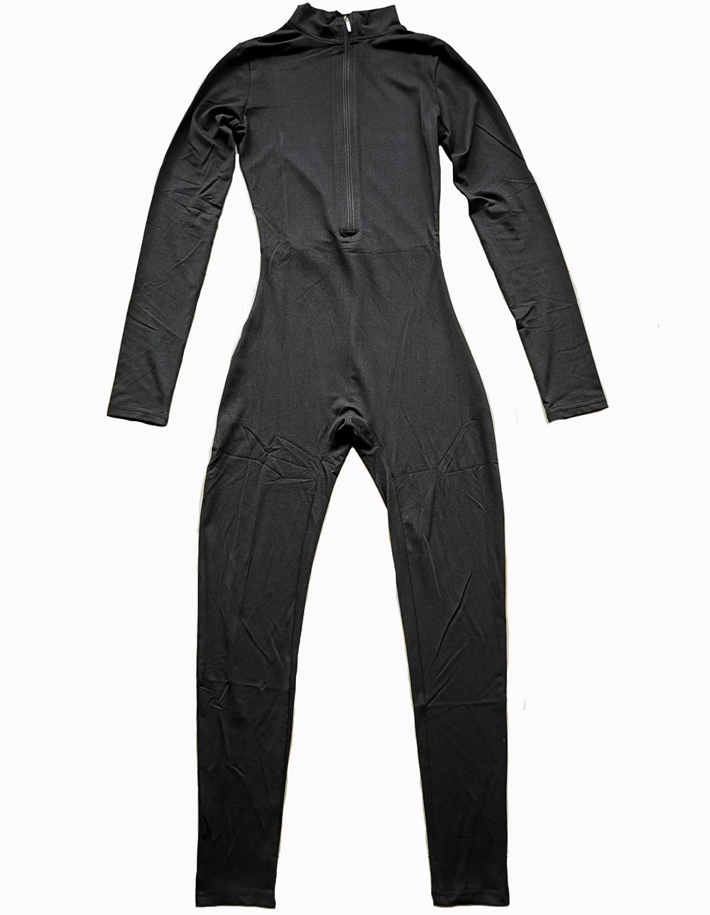 Womens Jumpsuits Long Sleeve Yoga Slim Fit Stretch One Piece Romper Sexy Fitness Female Basic Sportwears Tight Zipper Ladies