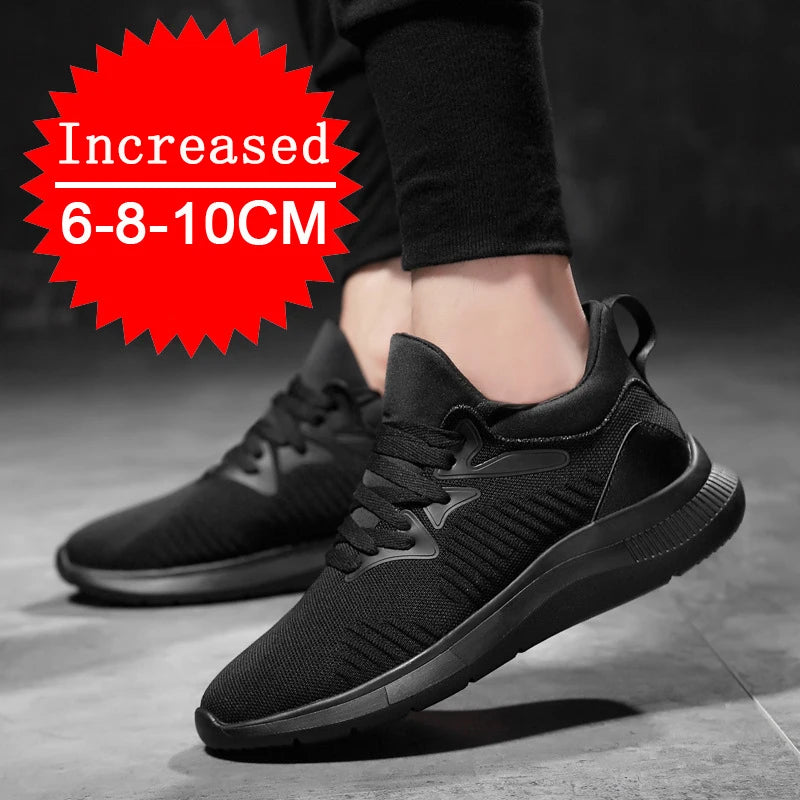 New Men Sneakers Elevator Shoes Height Increase Shoes for Men Mesh Breathable Height Increasing Shoes Man Increase Shoes 6-10CM.