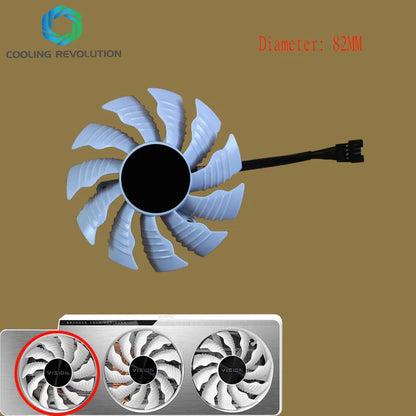 New for GIGABYTE GeForce RTX 3080 Ti RTX 3090 Vision OC 3X GV-N308TVISION GV-N3090VISION GPU Graphics Card Cooling Fan.