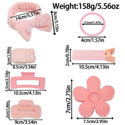 58-Piece Hair Accessories Set Butterfly End Hair Ties Shark Clip Flower Hair Grips Hair Bands Hair Accessories for Women Girls