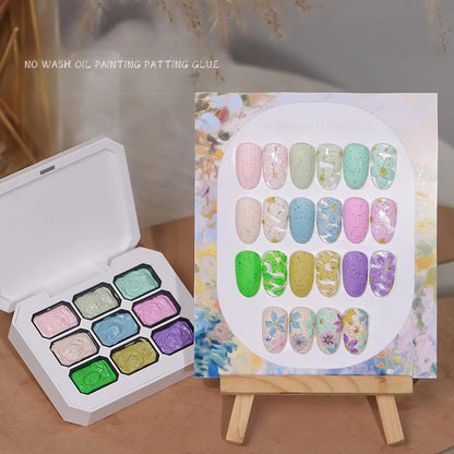 Nail Art UV Oil Paintting Gel for Nails DIY Carve Patterns 3D UV Texture Gel Carving Flowers Accessories for Manicure Tools.