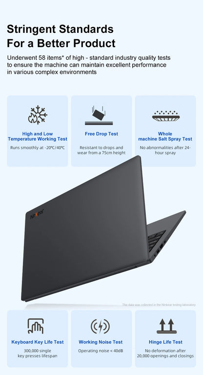 Ninkear A15 Air 2025 Laptop 15.6 Inch FHD IPS Screen AMD Ryzen™ 5 3500U 16GB DDR4 3200 MHz+512GB NVME SSD 180° Opening and Closing WiFi 5 BT 4.2 0.3s Fingerprint Unlock Tested ＆ Proven High Quality PC Notebook  Power You.