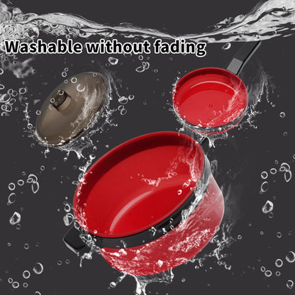 Children's simulation high-detail red cooking kitchen utensils, home school use chef pretend play set suitable for 3 4 5 6 years.