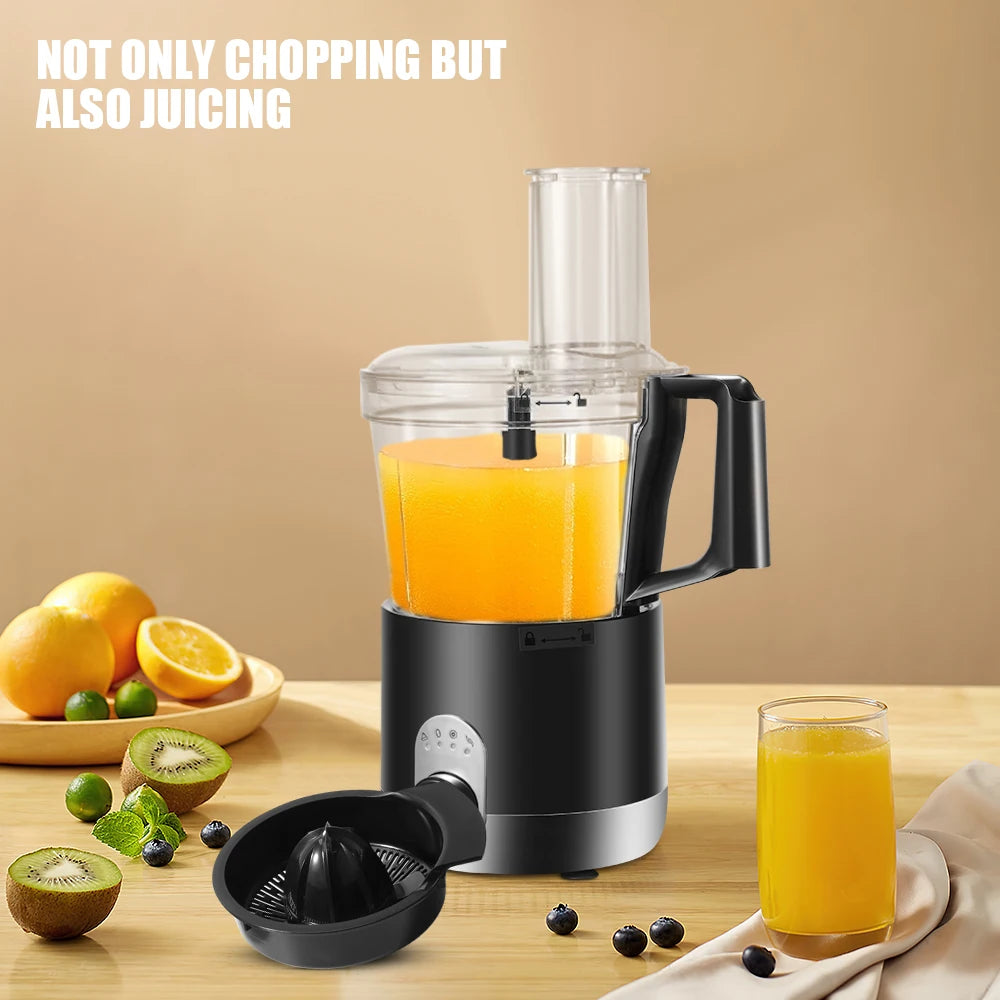 200W 1.2L Stainless Steel Kitchen Meat Grinder 3in1 Powerful Motor 2-Layer Blade Vegetable Crusher Onion Garlic Grinder.