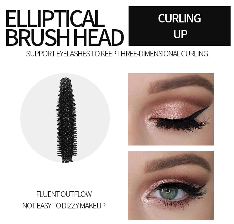 YANQINA Liquid Eyeliner Pencil 4D Waterproof Mascara Set Cosmetics Eye Liner Thick Curling Mascara Eyebrow Pencil Eyes Makeup.