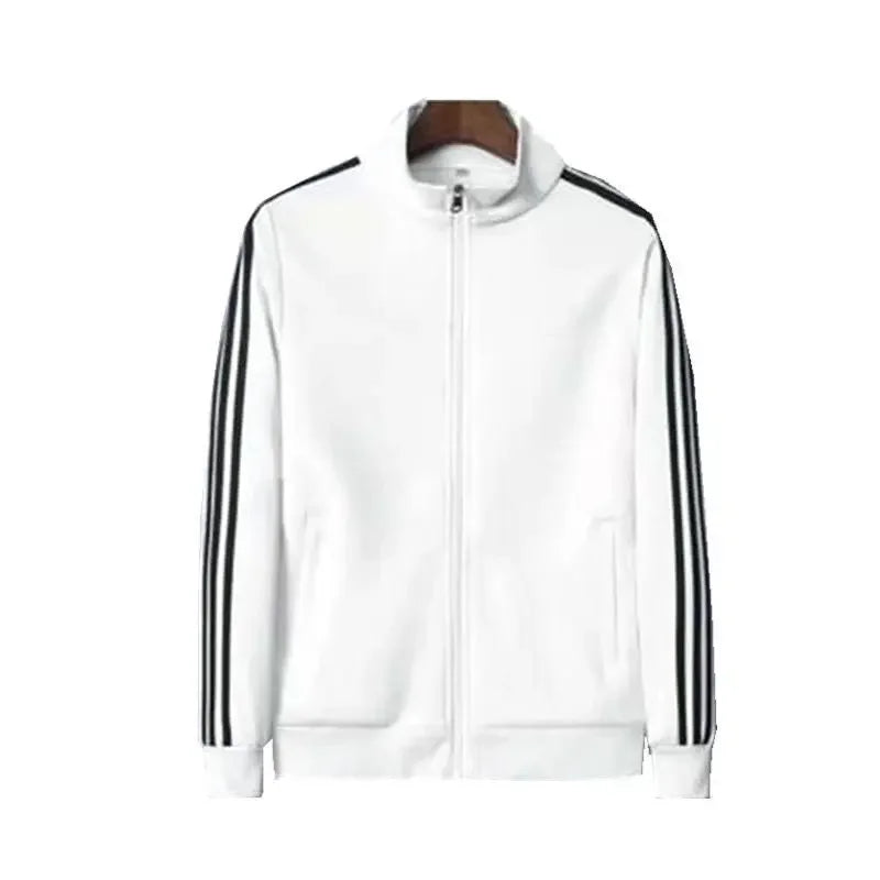 Men's Long Sleeve Running Suit Set Stand Collar Morning Run Versatile Slim Fit Sportswear Two Piece Popular Cross-Border.