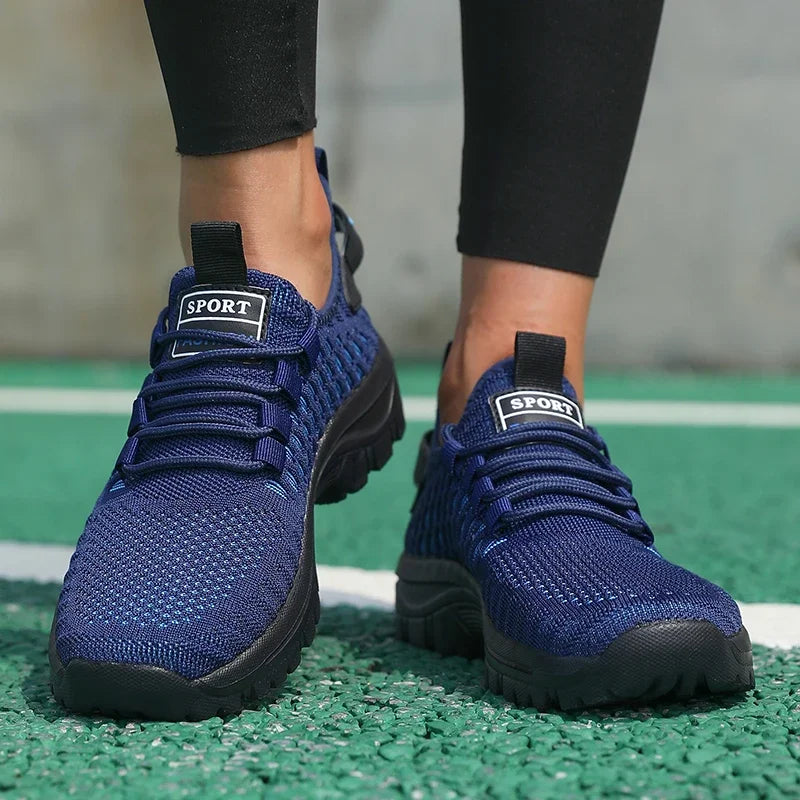 Fashion Men's Sneakers Trendy Breathable 2025 Comfortable Soft Running Shoe New High - Quality Knit Upper Lace Up Tenis Feminino.