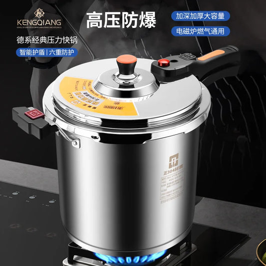 4L/5L/6L European 304 Stainless Steel Pressure Cooker Explosion-proof Household Pressure Cooker Gas Open Flame Induction Cooking.